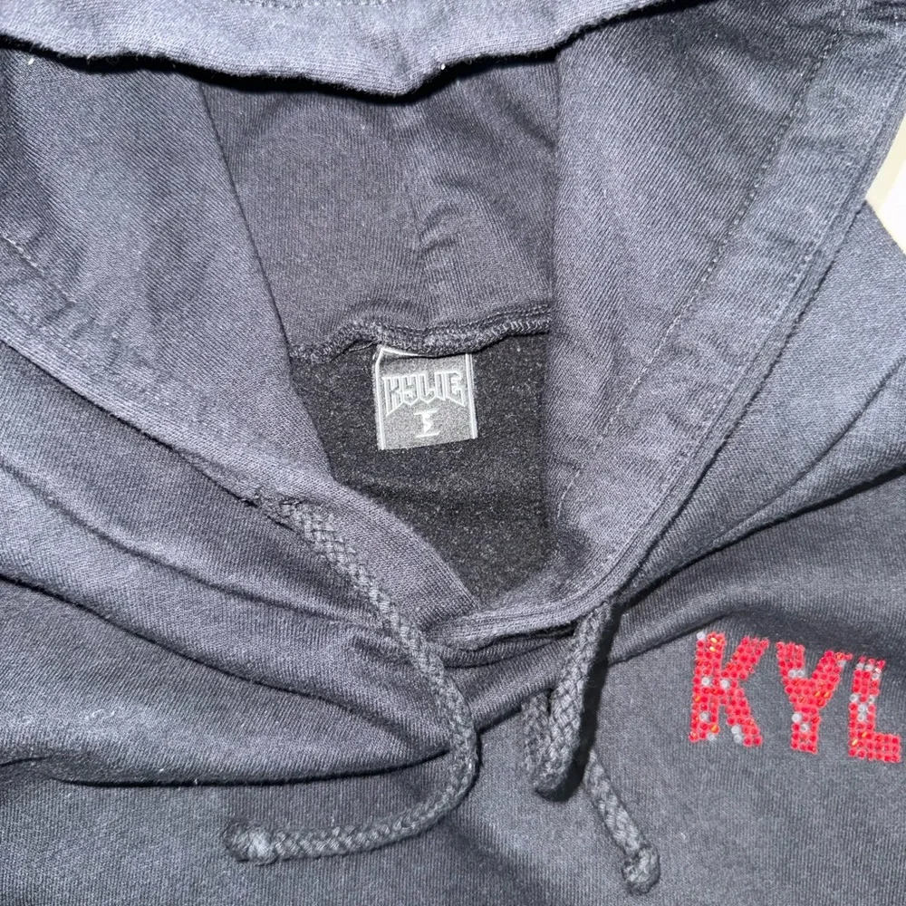 Black Hoodie‎ with Red Rhinestone KYLIE Logo
